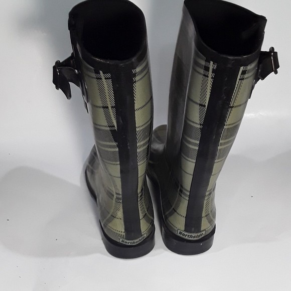 Womens Boots, Rain Boots, Northside LEXI Green/Black Rubber Sz 10 - Picture 7 of 10